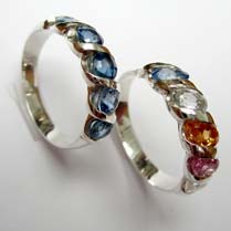 Half Round Sapphire Ring Image