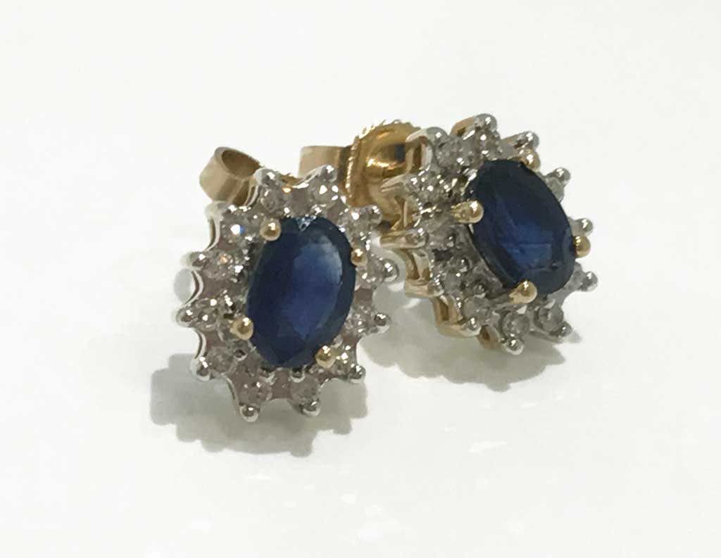 Blue Sapphire & Diamond Earring Image